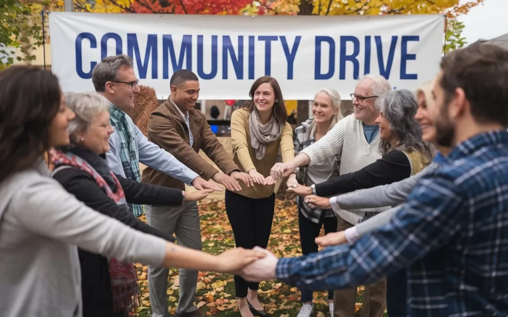 Join the Community Drive: People Inspires Action Strong Bond